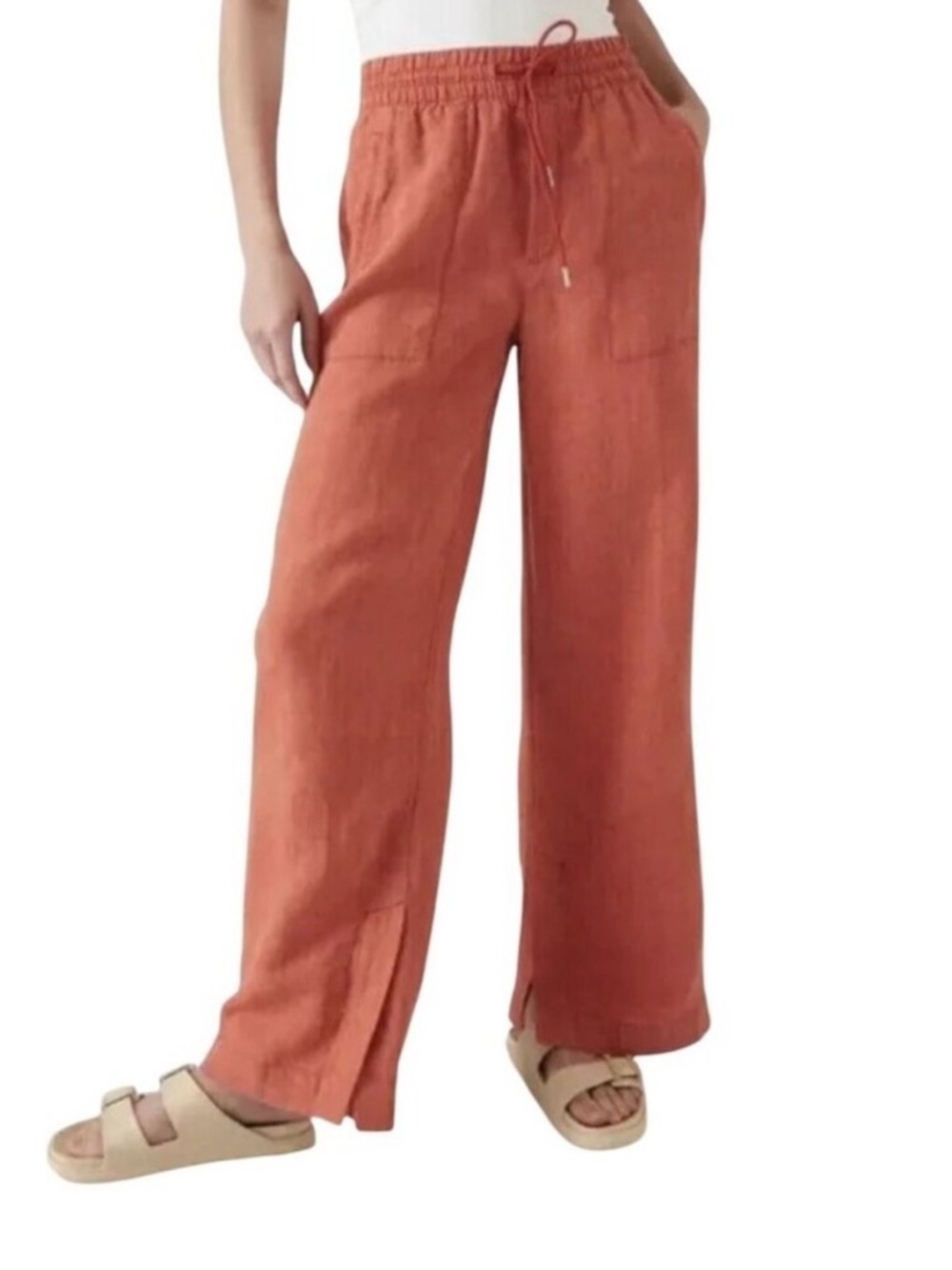 Athleta Cabo Linen Wide Leg